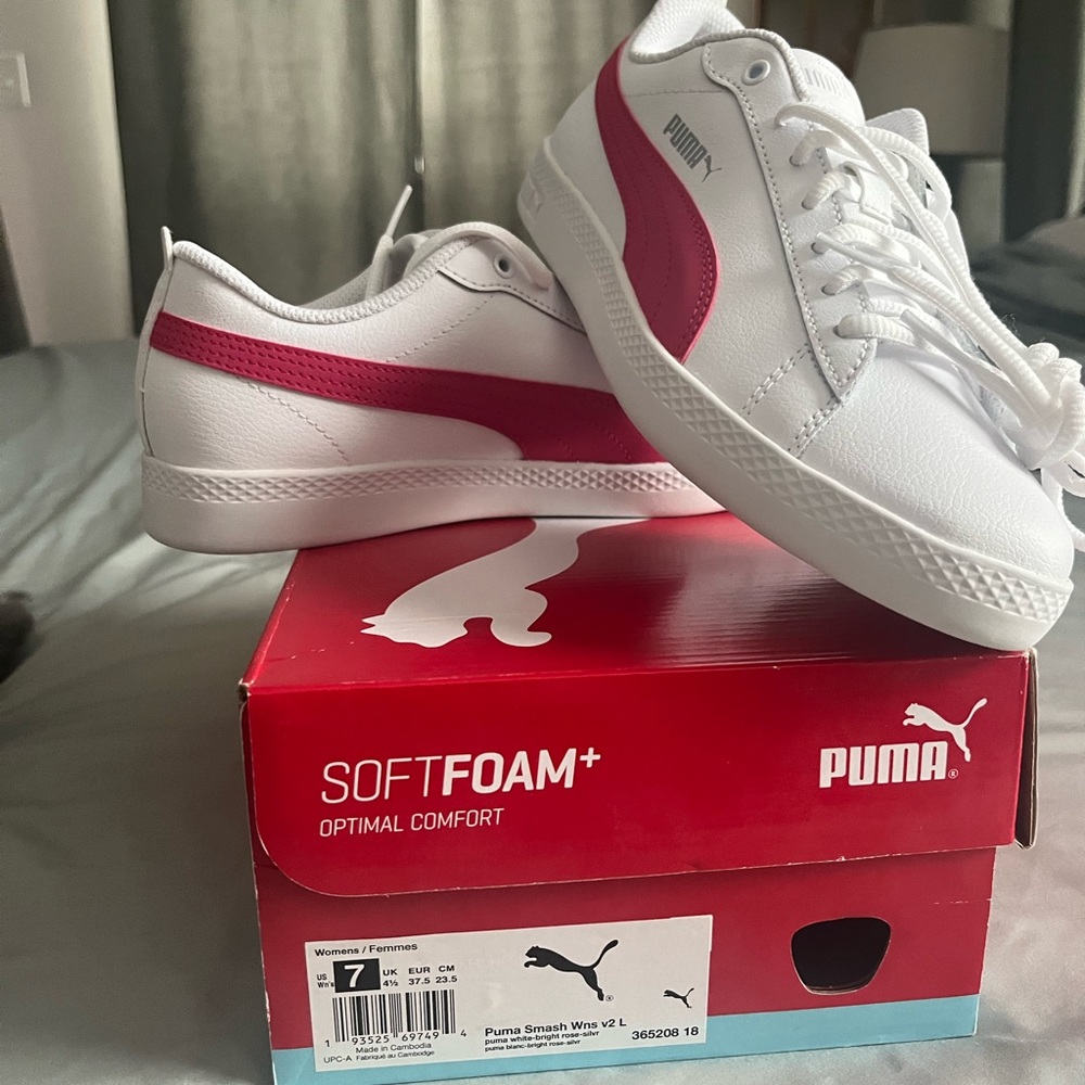 Puma smash Wns white and rose size 7